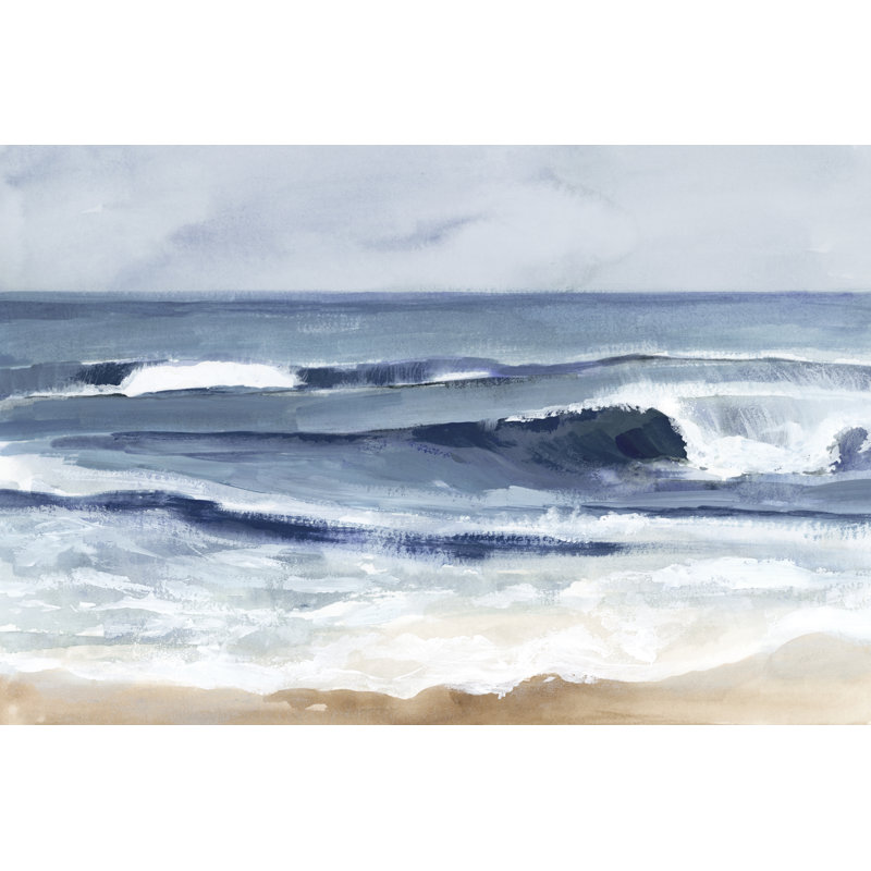 Surf Spray I, H 32 po x l 48 po, Non, Cadre flottant blanc