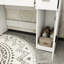 Coiffeuse blanche avec grand miroir à DEL, tiroirs et compartiments lumineux de rangement essentiels pour la chambre à coucher