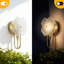 Appliques murales en métal ETL à 1 lumière à intensité variable de 5,7 po avec verre pétale-1322574976