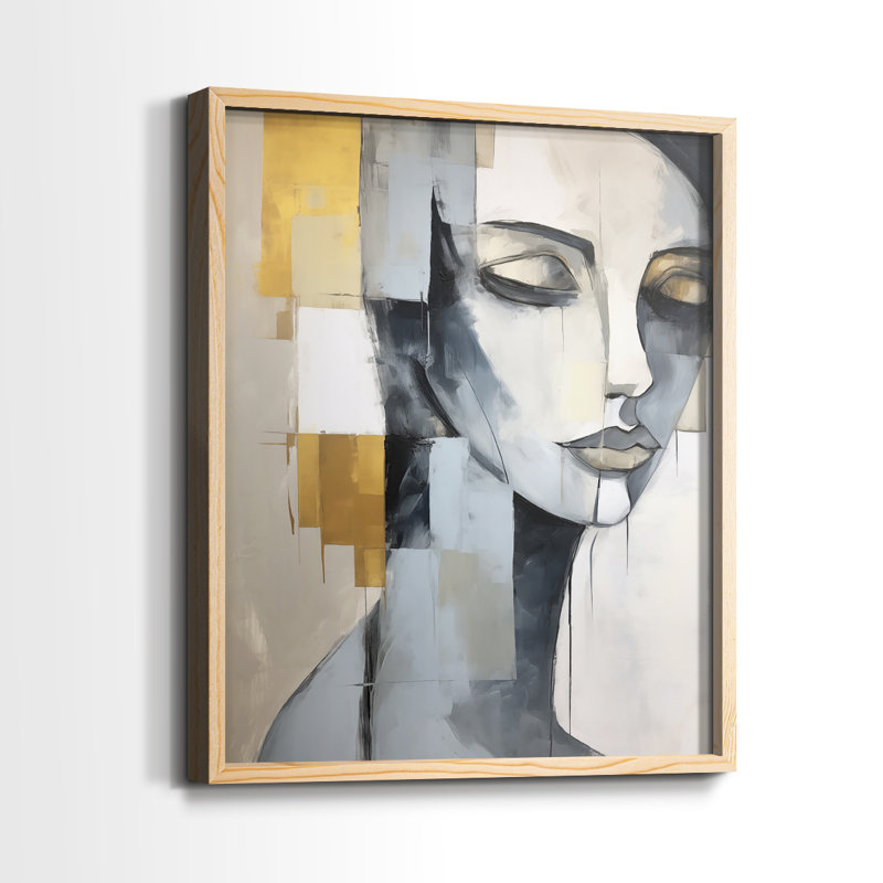 WOMEN Series CXVII - reproduction encadrée de qualité supérieure - prête à être accrochée - aucun clou requis, Naturel