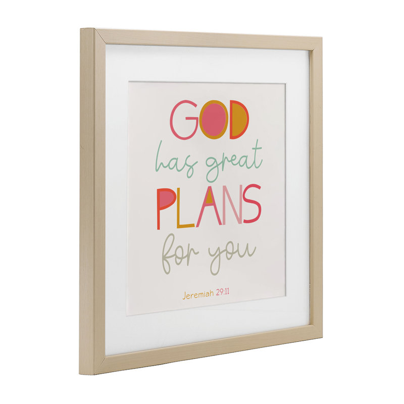 God God plans for you, impression encadrée sous verre, conception par SD Graphics Studio, H 16 po x l 16 po