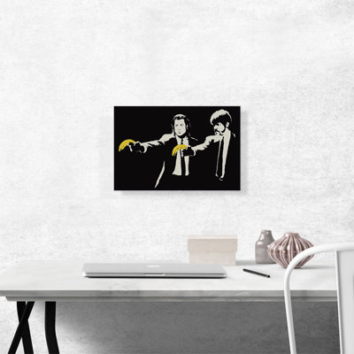 «Pulp Fiction Bananas» par Banksy, reproduction d'art sur toile tendue
