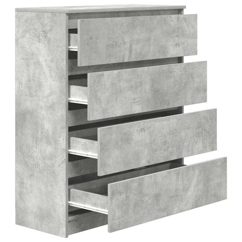 Sideboard 80X35x99 Cm Engineered Wood, Concrete Grey