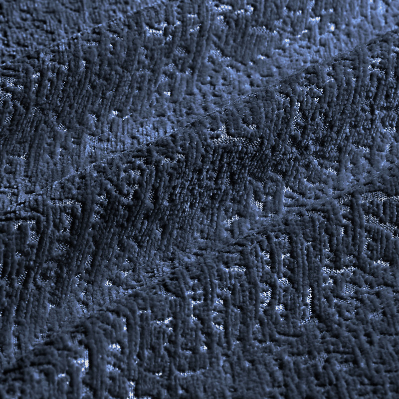 33 canapés en chenille bleue - Repose-pieds, Bleu