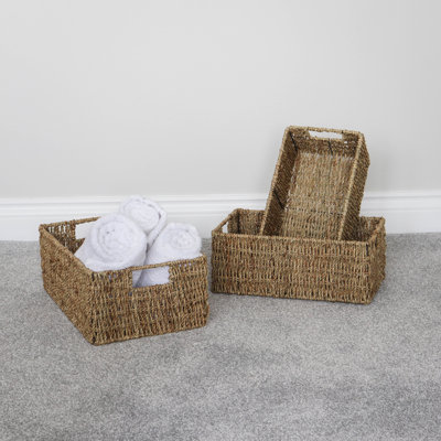 JVL Seagrass Decorative Basket