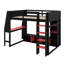 Lit mezzanine avec bureau Gaming