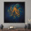 Octopus, art moderne sur toile: décoration murale de luxe tendance et affiche animalière contemporaine