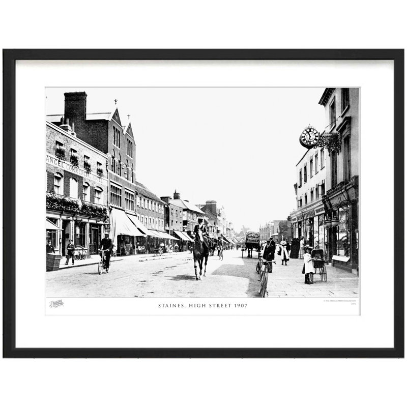 Staines, High Street 1907 by Francis Frith - Single Picture Frame Print, 28cm H x 36cm W x 2.3cm D