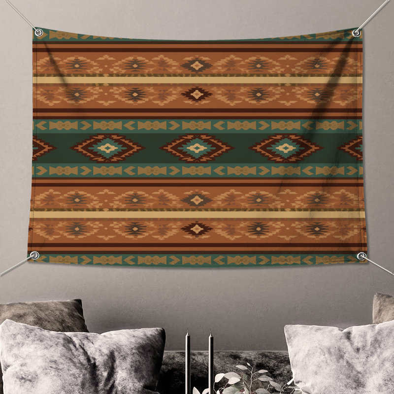 Tapisserie murale Southwestern, 50 po H x 60 po L avec 4 œillets