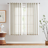 Semi Sheer Striped Curtains