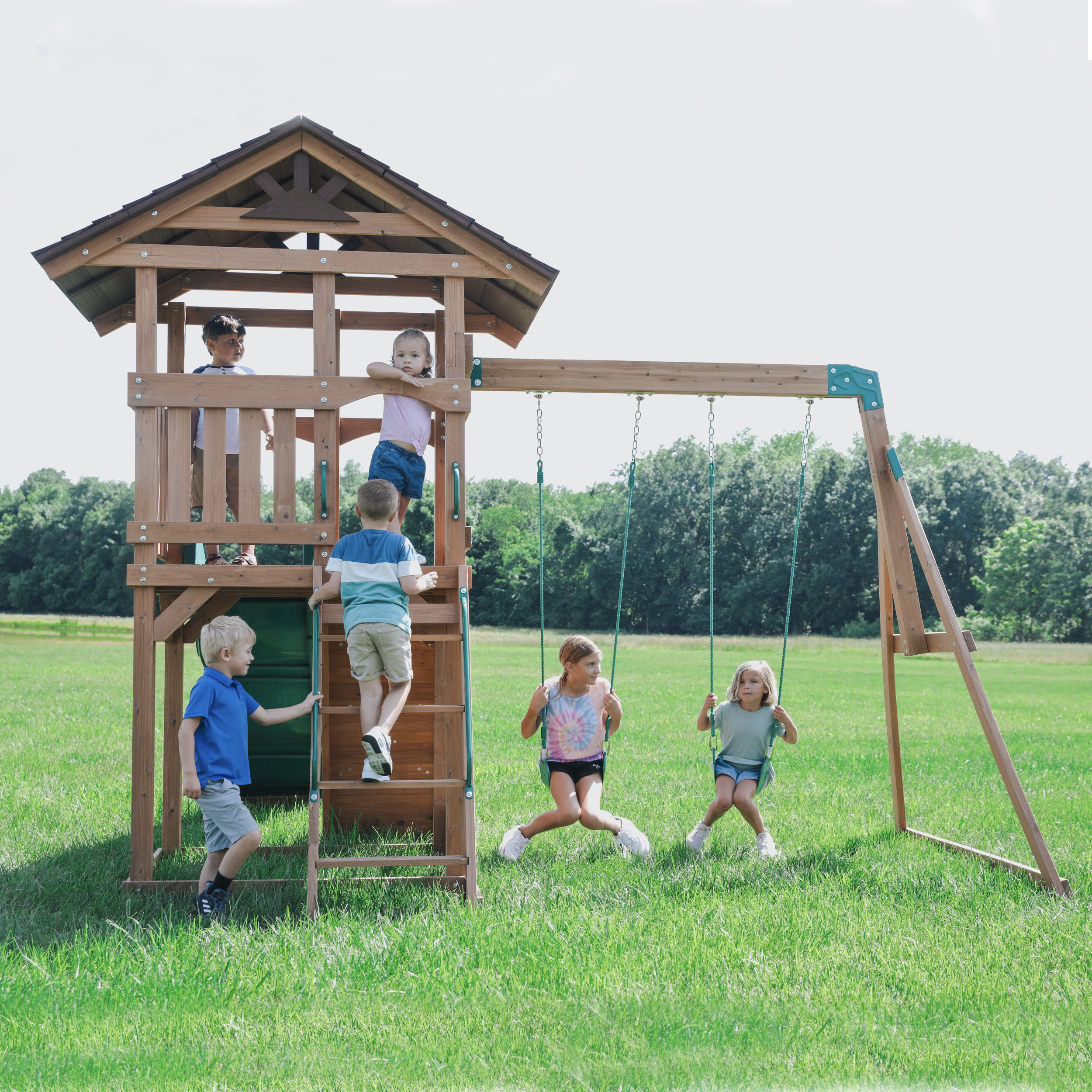 Backyard Discovery Lightning Ridge Swing Set Wayfair