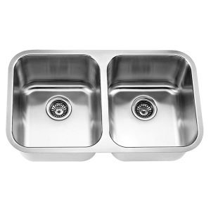 Évier de cuisine à double cuve encastrable avec accessoires L 31 po x l 20 po