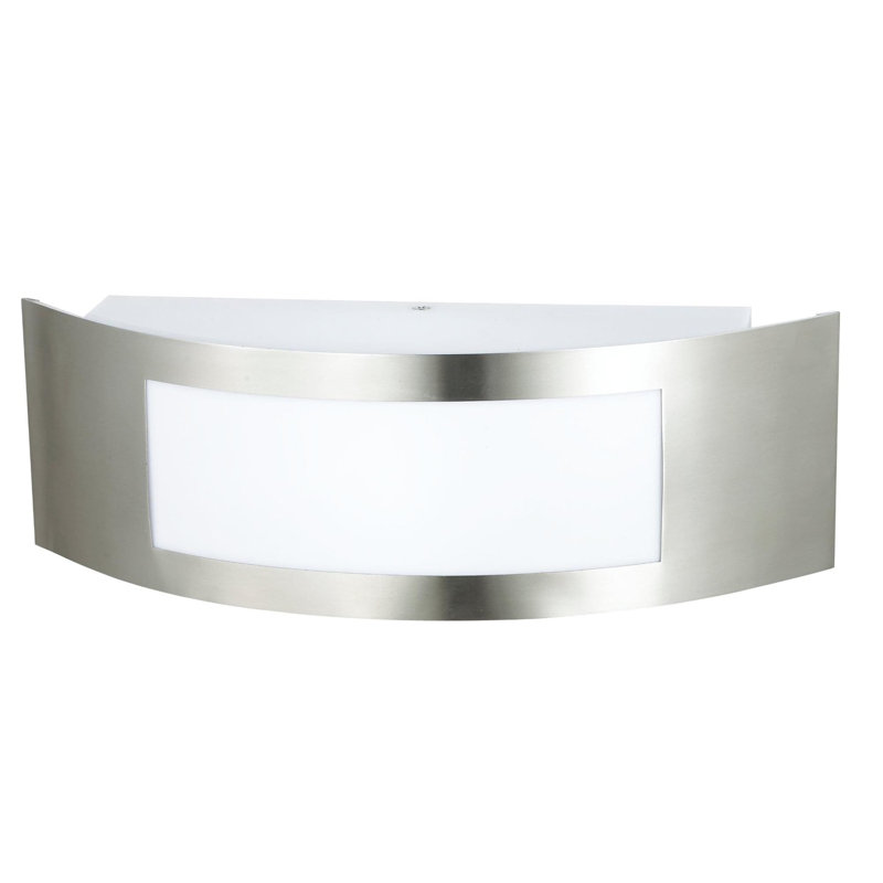 Regis Brushed Stainless Steel 10cm H Outdoor Flush Mount