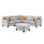 Canapé modulaire de coin avec repose-pieds 98,5 po Chaisson-165411311
