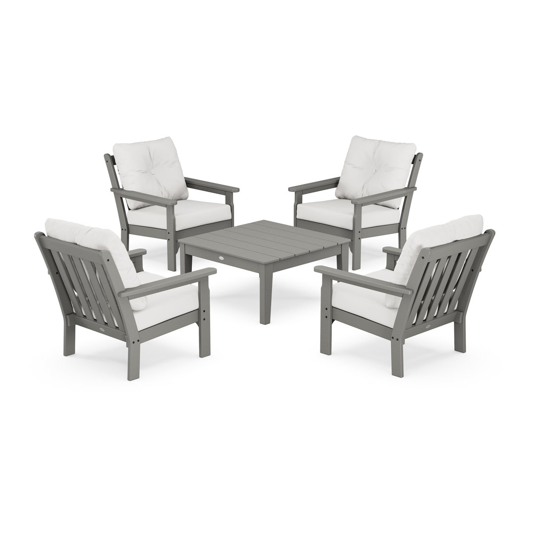 Vineyard 5-Piece Deep Seating Conversation Set (Set of 5) POLYWOOD® Cushion