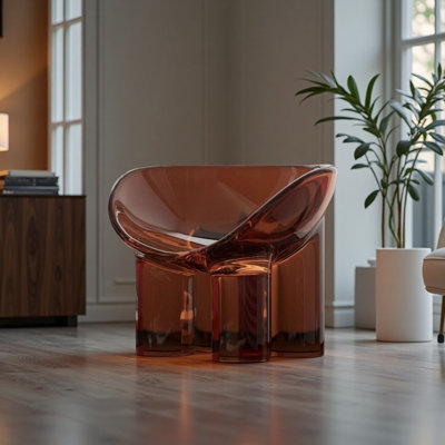 Fauteuil éléphant de luxe en résine transparente