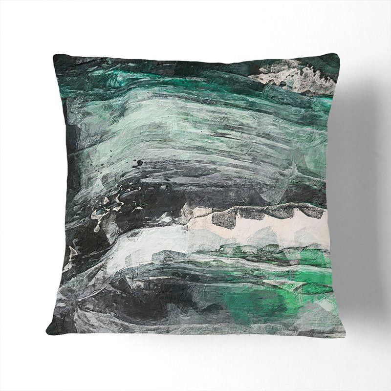 Abstract Square Cushion, 40 x 40 cm, Stone