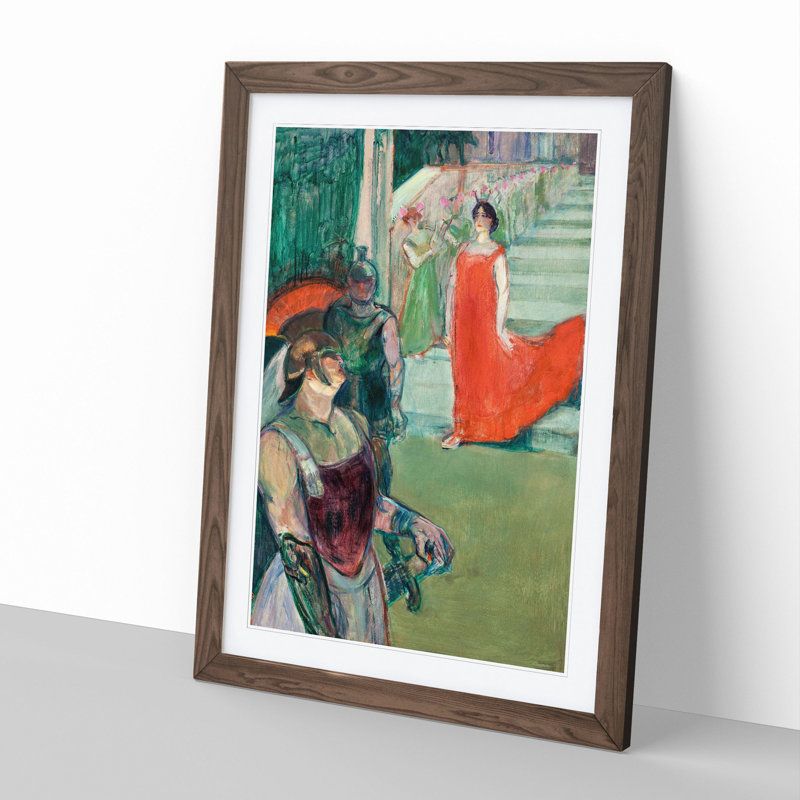 The Opera by Henri de Toulouse-Lautrec - Picture Frame Painting, Walnut Framed, 36cm H x 27cm W x 2cm D