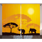 Polyester Semi Sheer Curtain Pair