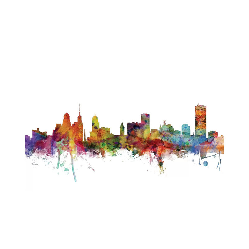 Buffalo, New York Skyline by Michael Tompsett - Wrapped Canvas Gallery-Wrapped Canvas Giclée, 152.5 cm H x 101.5 cm W