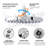 High Pressure Shower Head Rain Shower Head Chrome Plated Modern Design Round Rainfall Showerhead, Single Function Easy To Clean 8" Face