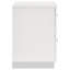 Table de chevet blanche 2 tiroirs ultrabrillante