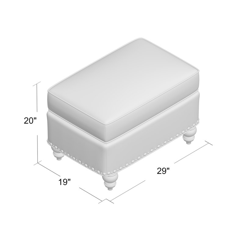 Parkdale Ottoman, Olivia Blue