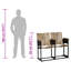 Banc de jardin en acier Adalina