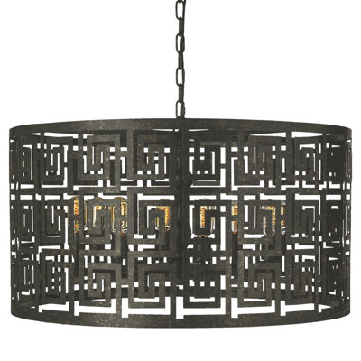 Greek 8 - Light Unique Drum Chandelier