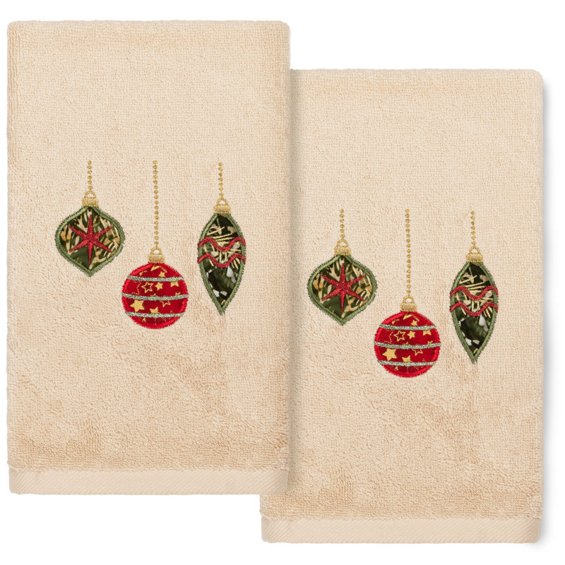 Christmas Hand Towels Christmas Ornaments Turkish Cotton Hand Towel, Sand