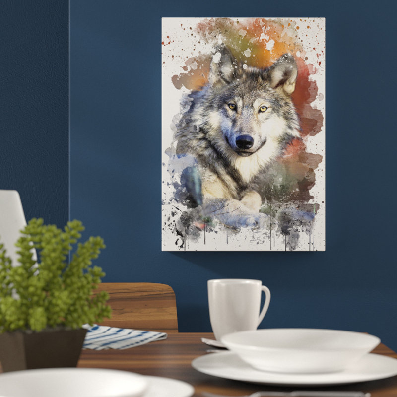 Wolf Resting - Wall Art, Wrapped Canvas, 42cm H x 29.7cm W x 0.01cm D