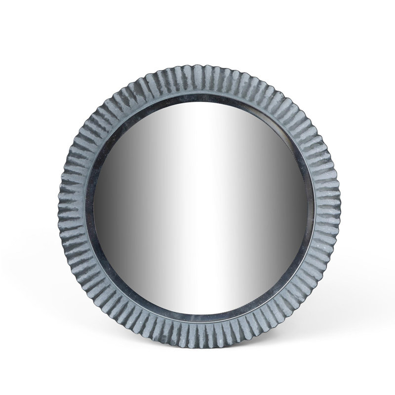Garden Floral Round Iron Mirror