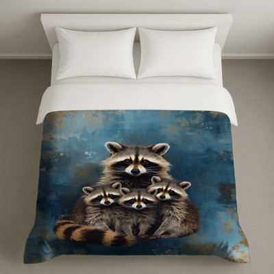 Family Of Raccoons Duvet Covers