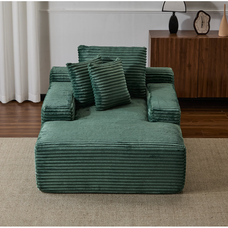 Méridienne surdimensionnée surdimensionnée Cozy Cloud Couch, Vert