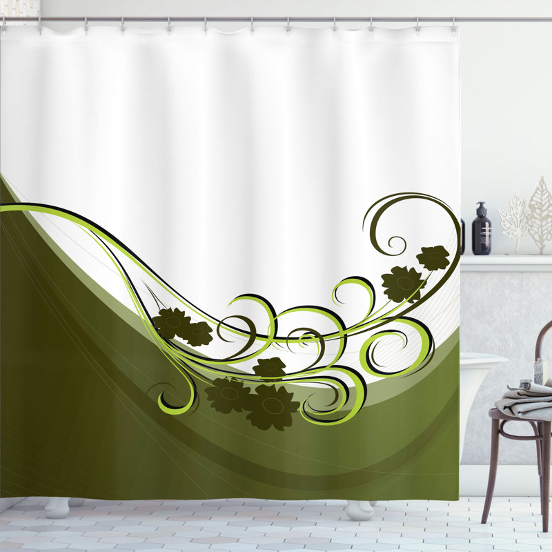 Ensemble de rideau de douche + crochets, H 84 po x l 69 po