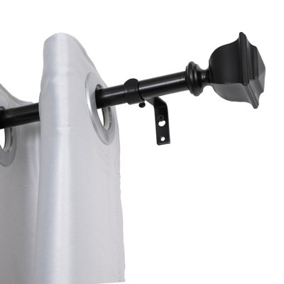 UTOPIA ALLEY Wall Mounted Noranda 3/4 Inch Curtain Rod - Curtain Rods, Adjustable Drapery Rods, Bedroom & Living Room Decorative Curtain Rods, Tapestry Poles
