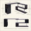 Poste de travail rotatif d'angle Modernhome