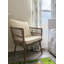 Chaise d'extérieur en rotin PE pour l'extérieur - coussin beige et coussin décoratif, capacité de 265 lb