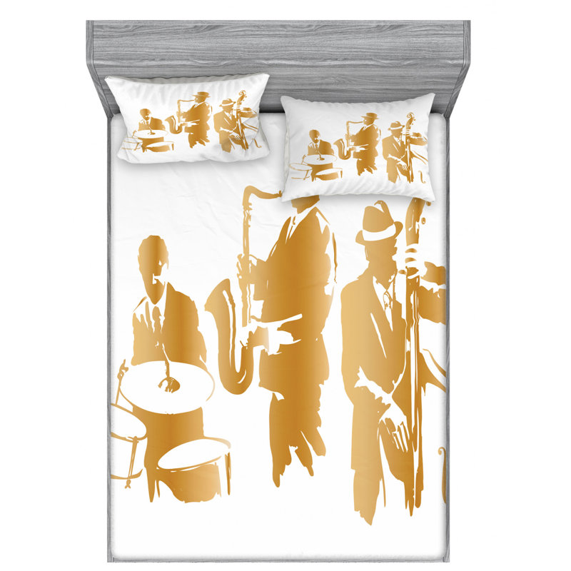 Microfiber Sheet Set, Queen Sheet Set with Fitted Sheet