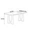 Table Mid-Century blanche en pierre frittée mate-124637039