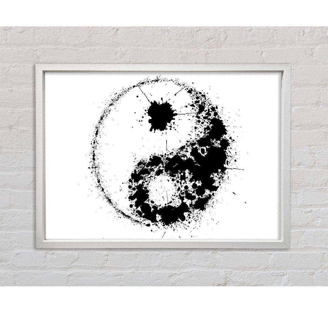 Yin Yang Splash - Einzelner Bilderrahmen Kunstdrucke auf Leinwand