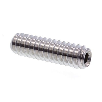 Vis sans tête à six pans creux, acier inoxydable no. 6-32 x 1/2 po, calibre 18-8 (paquet de 25)