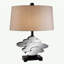 Lampe de table en bois massif Hamisi