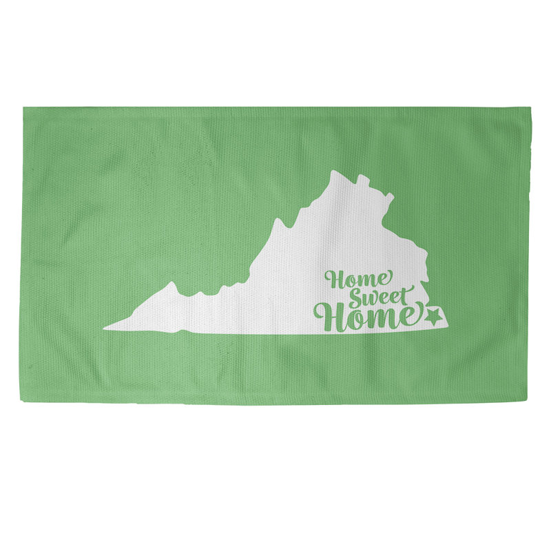 Tapis vert Moneca Home Sweet, Rectangle 5 pi x 7 pi