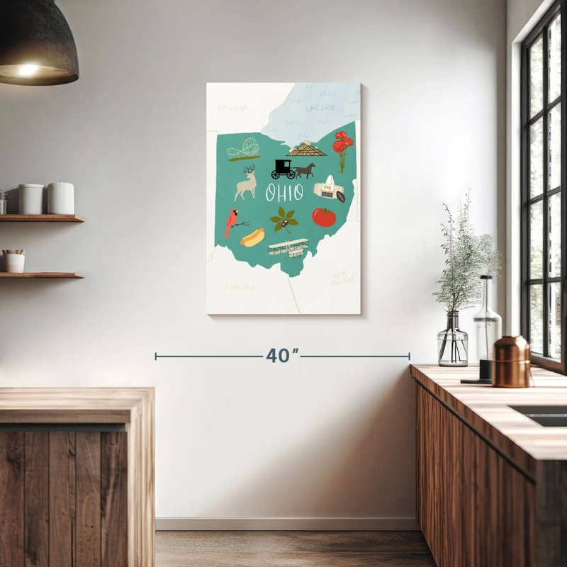 Ohio Icons, 36" H x 24" W