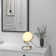 1-Light Small Table Lamp For Bedroom Bronze Metal Bedside Lamp White Lamp Plug In Globe Table Lamp