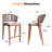 Armentha 22" Modern Aluminum Rope Bar Stools With Upholstered Comfortable Cushions, Aluminum Base And Ergonomic Curved Backrest-1856367094