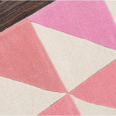 Glory Hand Tufted Wool Ivory/Pink/Orange Rug