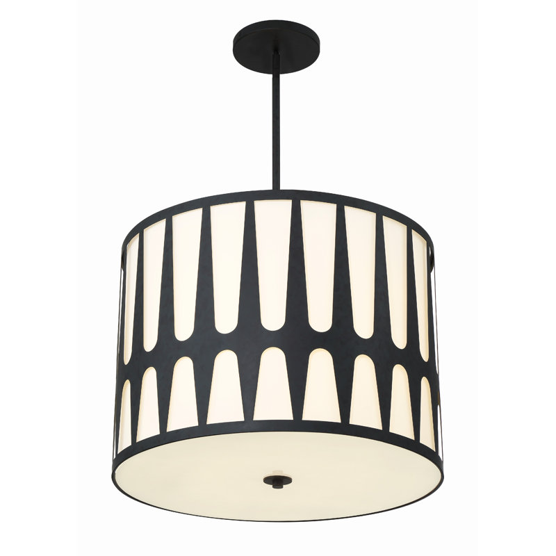 Athziri 5 - Light Drum Pendant, Black, 24"