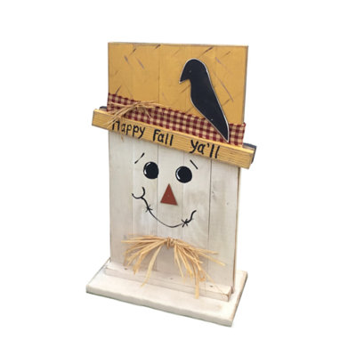 Fall Décor-Small Two Sided Scarecorw And Snowman